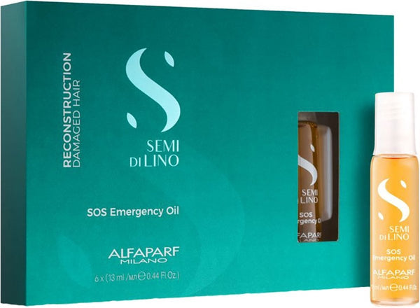 Alfaparf Milano Semi di Lino Reconstruction SOS Emergency Oil 6 x 13 ml