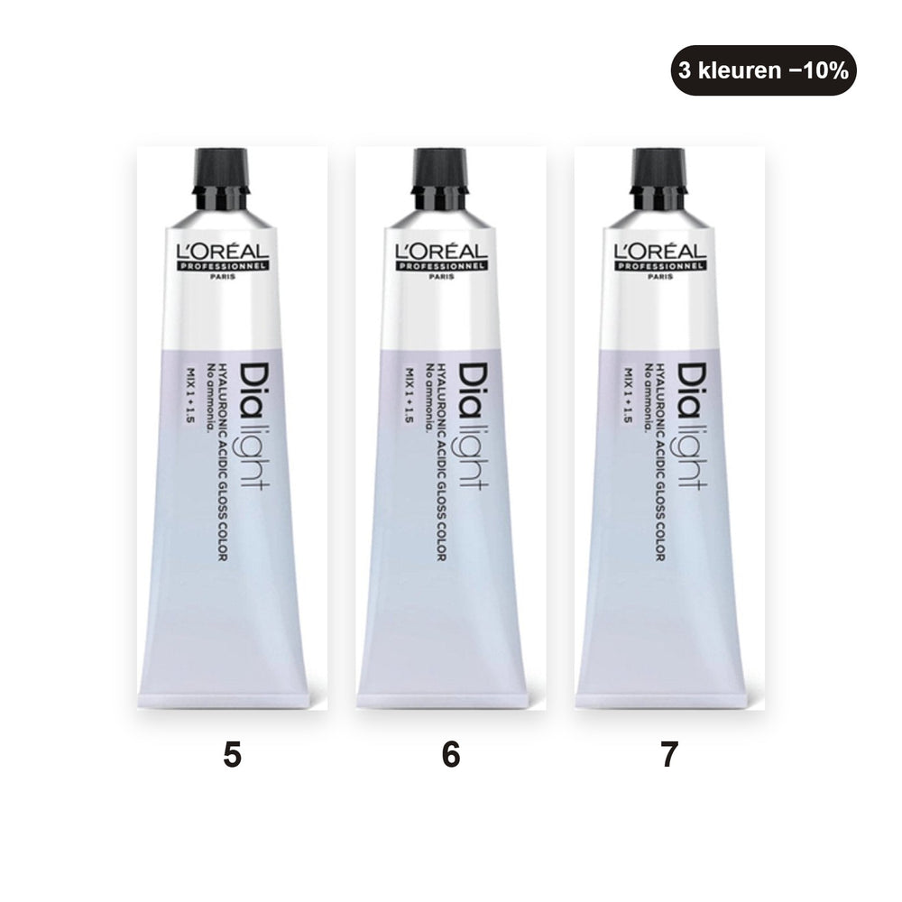 L'Oréal Professionnel Dia Light bundel Natuurlijke glans – set van 3 haarverven