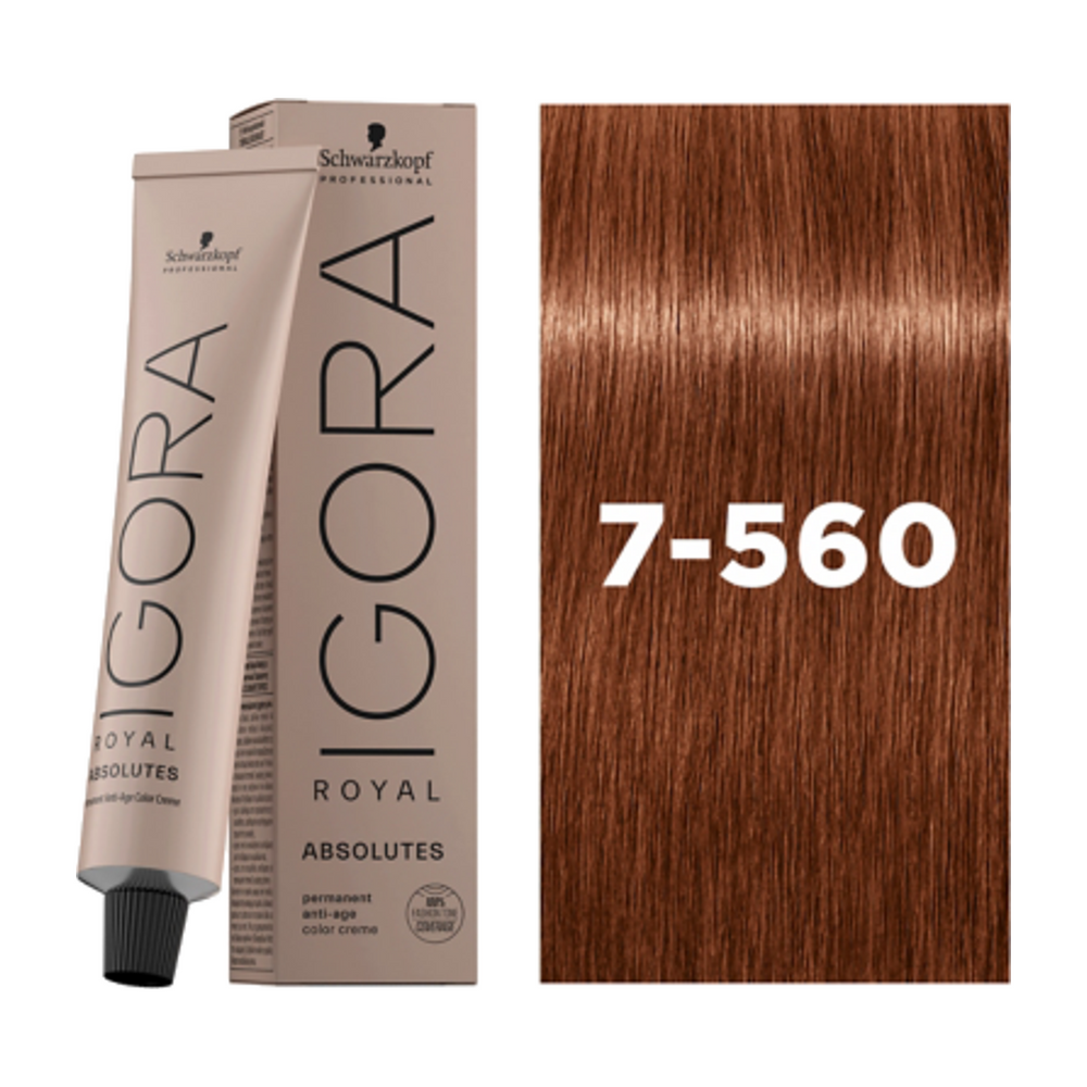 Schwarzkopf Igora Royal Absolutes 7-560 Middenblond Goud Chocolade 60 ml
