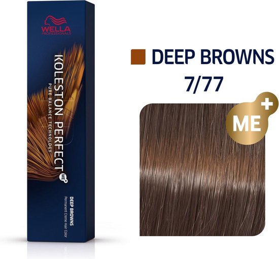 Wella Koleston Perfect ME+ 7/77 Middenblond Bruin intens 60 ml