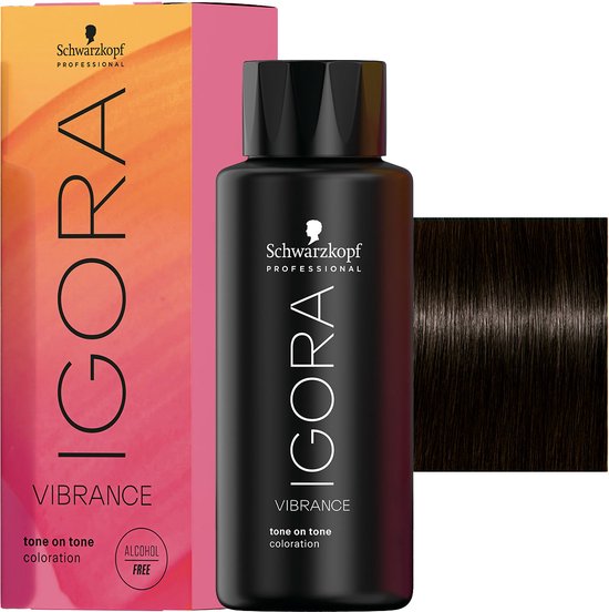 Schwarzkopf Igora Vibrance 4-0 Middenbruin Natuur 60 ml