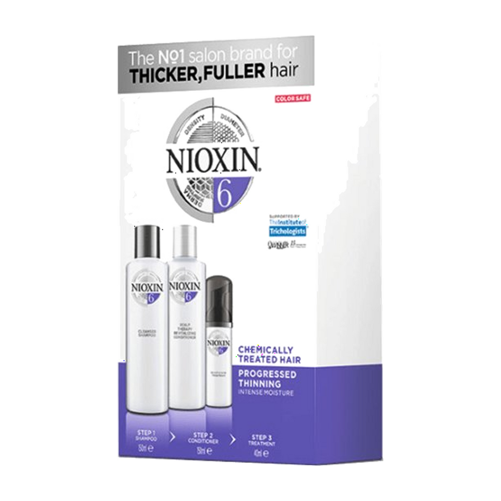 Nioxin 3 Part System No.6 Gift Set 3 Pieces - Chemically Treated Hair with Progressed Thinning