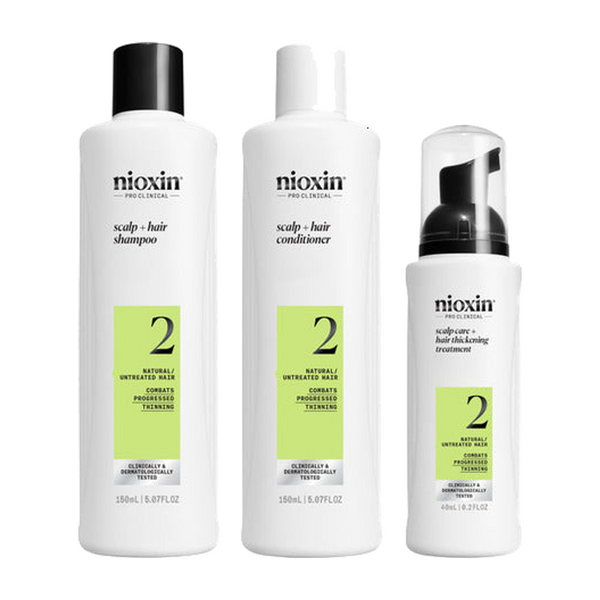 Nioxin System 2 Scalp + Hair Thickening Starter Kit (150 + 150 + 40 ml)