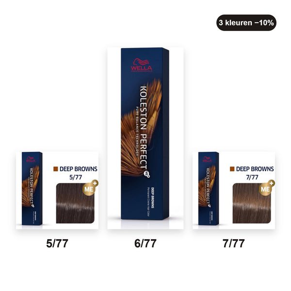 Wella Koleston Perfect ME+ bundel Chocoladebruin – set van 3 haarverven