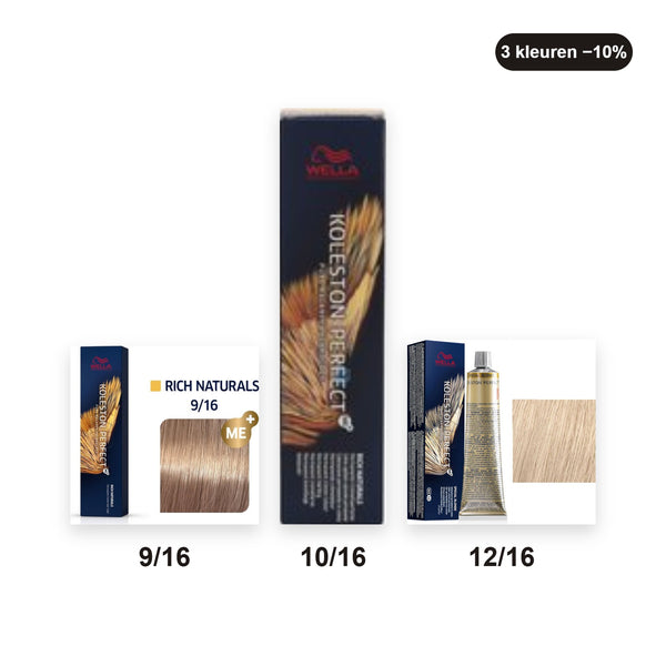 Wella Koleston Perfect ME+ bundel Koel asblond – set van 3 haarverven